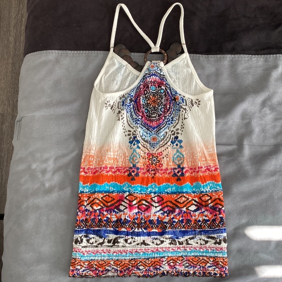 Boho multicolour camisole with wooden beads - Picture 10 of 16